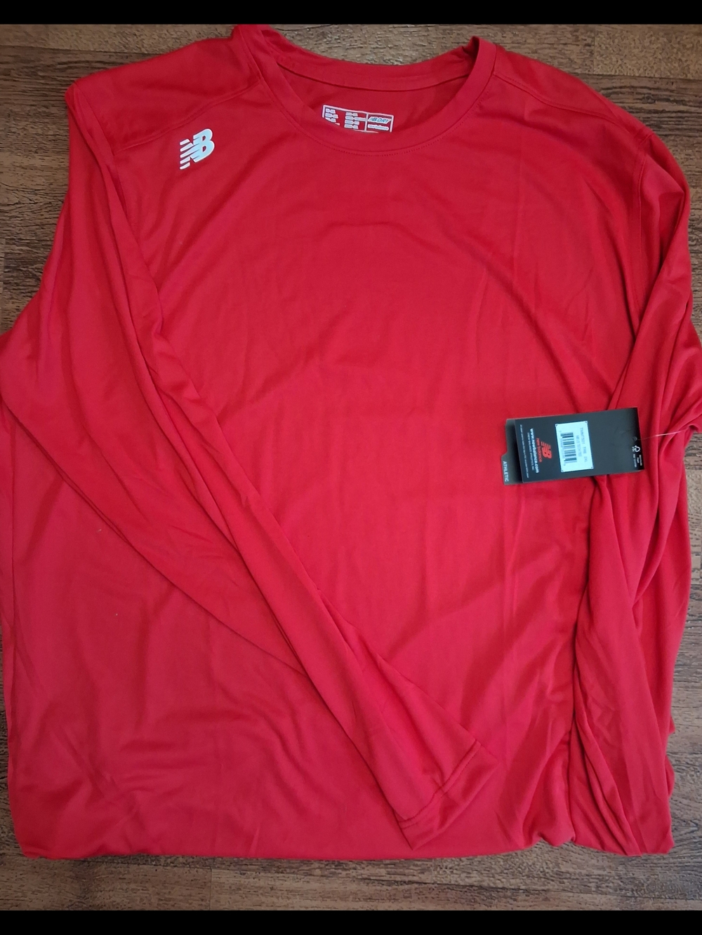 New Balance Men’s Red Long Sleeve Performance Tee